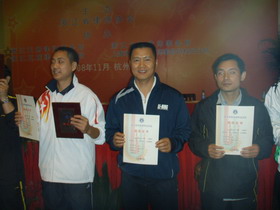 何震达律师2008年11月8日―9日参加浙江省律师首届运动会取得好成绩